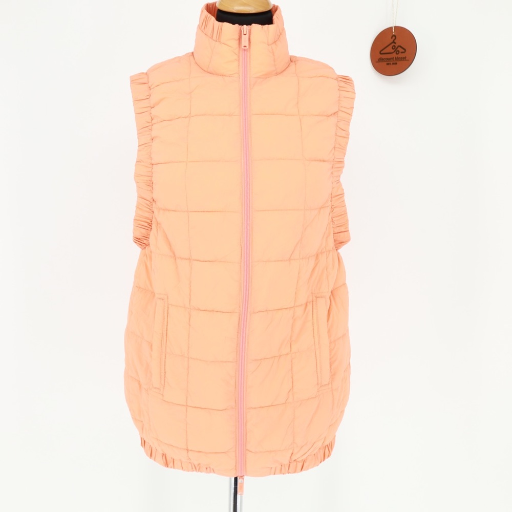FP Movement by Free People Peach Quilted Puffer Vest